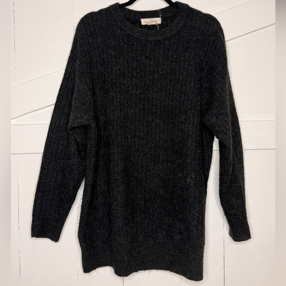 H&M Dark Grey Oversized Crew Neck Sweater